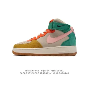 Nike Air Force 1 High 07 CT2306-100 White Leather High-Top Sneakers for Men and Women