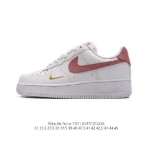 Nike Air Force 1 Low White Leather Sneakers with Air Cushioning