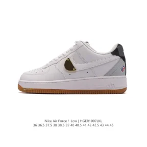 Nike Air Force 1 '07 Low White Leather Casual Sneakers