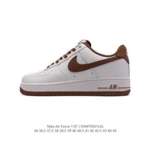 Nike Air Force 1 '07 Low White Leather Casual Sneakers for Men and Women