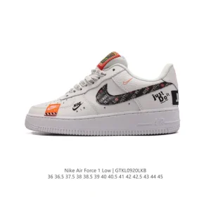 Nike Air Force 1 '07 Low White Leather Casual Sneakers