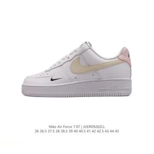 Nike Air Force 1 '07 Low White Leather Casual Sneakers for Men and Women