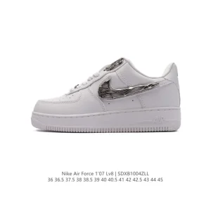 Nike Air Force 1 07 Low White Leather Casual Sneakers for Men and Women