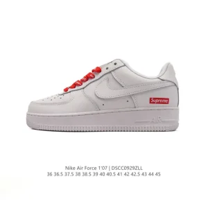 Supreme x Nike Air Force 1 Low 'White Red' Sneaker