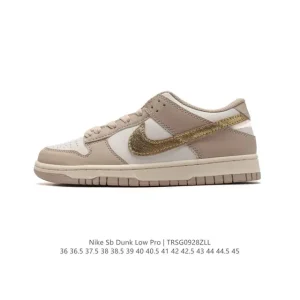 Nike SB Dunk Low Pro Vintage Leather Skateboarding Shoes for Men and Women