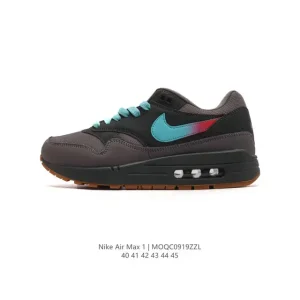 Nike Air Max 1 Leather Suede Mesh Sneakers with Air Max Cushioning