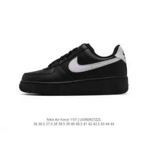 Nike Air Force 1 '07 Low White Leather Sneakers with Air Cushion