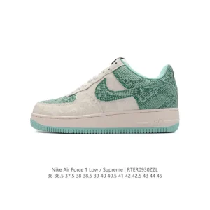 Nike Air Force 1 '07 Low White Leather Sneakers with Air Cushion