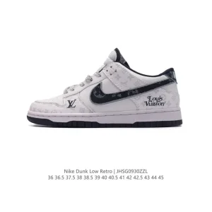 Nike Dunk Low Retro Louis Vuitton Collaboration Vintage Basketball Skate Shoes