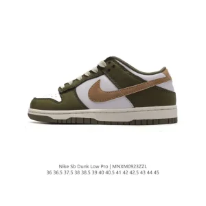 Nike SB Dunk Low Pro Vintage Leather Skateboarding Shoes for Men and Women