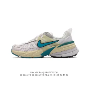 Nike V2K Run Retro Running Shoes White Metallic Silver