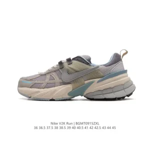 Nike V2K Run Retro Running Shoes with Cushioned Sole and Metallic Accents