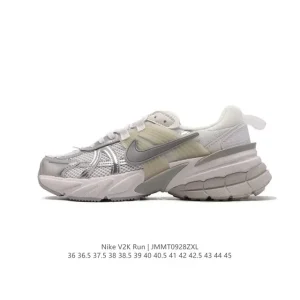Nike V2K Run Retro Running Shoes White Metallic Silver