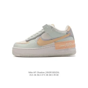 Nike Air Force 1 Shadow Macaron Low Top Sneakers with Thick Sole