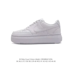 Nike Court Vision Alta Ltr Leather Platform Sneakers for Men and Women