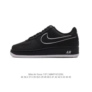 Nike Air Force 1 '07 Low White Leather Sneakers with Air Cushion