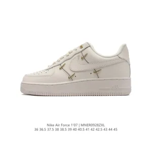 Nike Air Force 1 07 Low White Leather Casual Sneakers for Men and Women