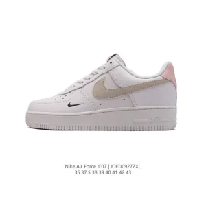 Nike Air Force 1 '07 Low White Leather Sneakers for Men and Women