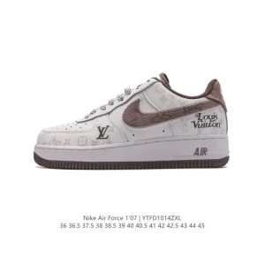 Nike Air Force 1 Low White Leather Sneakers with Cushioning