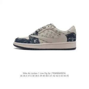 Jordan 1 Low OG SP Military Blue Reverse Swoosh LV Collab