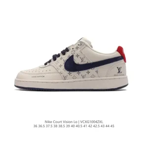 Nike Court Vision Lo Vintage Leather Low Top Basketball Sneakers