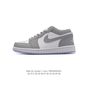 Jordan AJ1 Low Retro Leather Sneakers with Air Cushion