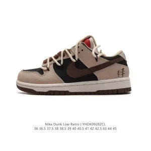 Nike Dunk Low Retro Dual Laces Vintage Basketball Skate Shoes