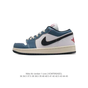 Jordan Air Jordan 1 Low Retro HM3711 Vintage Leather Basketball Shoes