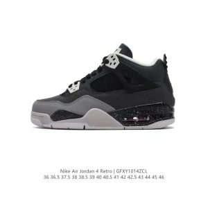 Jordan Air 4 Retro OG Black Cement Men's Basketball Shoes