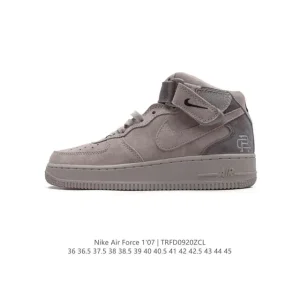 Nike Air Force 1 Low White Leather Sneakers with Air Cushion Sole