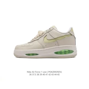 Nike Air Force 1 '07 Low White Leather Sneakers with Air Cushion
