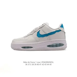 Nike Air Force 1 07 Low White Leather Sneakers with Air Cushion