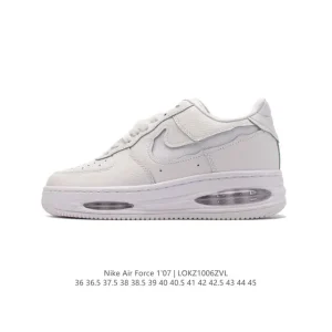 Nike Air Force 1 Low 07 White Air Cushion Visible Window Thick Sole Sneaker