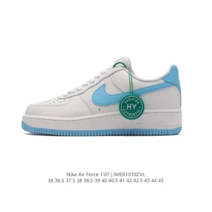 Nike Air Force 1 '07 Low White Leather Casual Sneakers for Men and Women