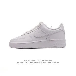 Nike Air Force 1 Low White Leather Casual Sneakers for Men and Women