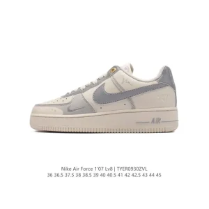 Nike Air Force 1 '07 Low White Leather Casual Sneakers for Men and Women
