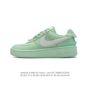 Nike Air Force 1 Low Ambush Collaboration Sneaker with Extended Swoosh