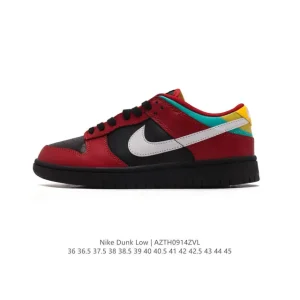 Nike Dunk Low Retro Leather Skateboarding Shoes Vintage Style