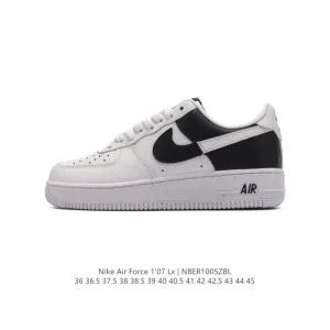 Nike Air Force 1 Low 07 White Leather Cushioning Sneakers for Men and Women