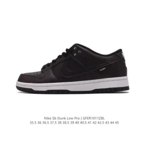 Nike SB Dunk Low Pro Vintage Leather Skateboarding Shoes for Men and Women