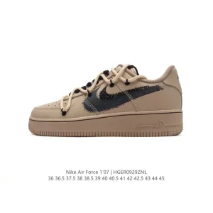 Nike Air Force 1 Low Deconstructed Tie Band Double Laces Thick Sole Sneaker