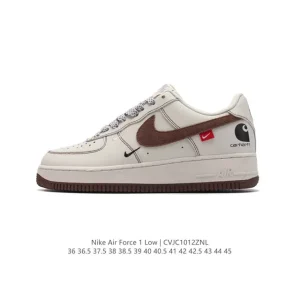 Nike Air Force 1 Low 07 White Leather Sneakers with Air Cushion