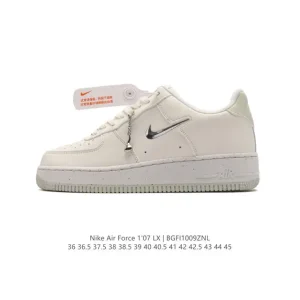 Nike Air Force 1 Low White Sneakers with Cute Charm