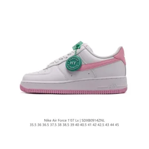Nike Air Force 1 Low 07 White Leather Casual Sneakers with Air Cushion