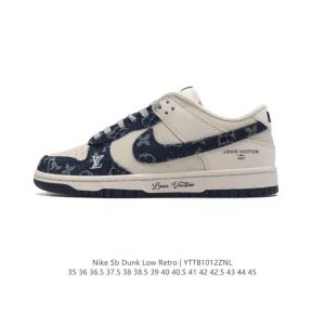 Nike Dunk Low Retro LV Collaboration Vintage Basketball Skateboarding Shoes