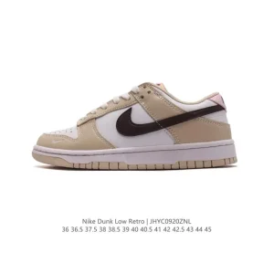 Nike SB Dunk Low Pro Fz4042-716 Vintage Leather Skateboarding Shoes for Men and Women