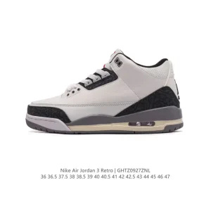 Jordan Air 3 Retro SE Men's Basketball Shoes White Black Cement