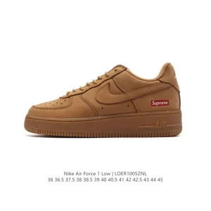 Supreme x Nike Air Force 1 Low Red Box Logo Sneaker