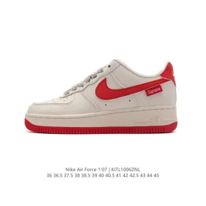 Supreme x Nike Air Force 1 Low Red Box Logo Sneaker