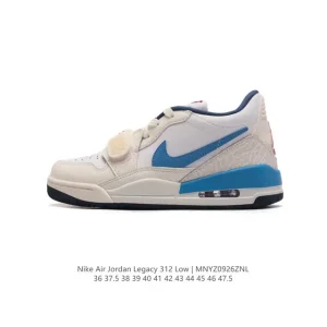 Jordan Legacy 312 Low Men's Basketball Shoes - Head Leather, Air Cushion, Retro Style
